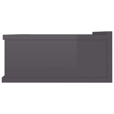Kelluvat yöpöydät 2 kpl harmaa 40x30x15 cm tekninen puu