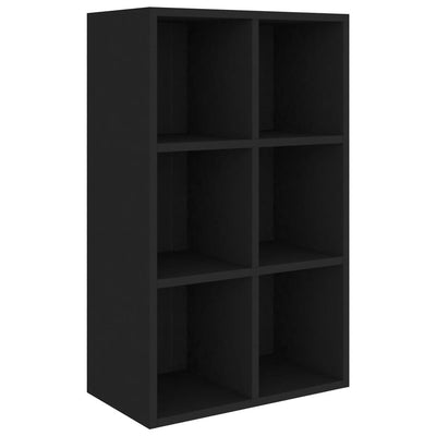 Kirjahylly/senkki musta 66x30x98 cm lastulevy