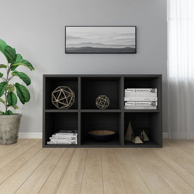 Kirjahylly/senkki musta 66x30x98 cm lastulevy