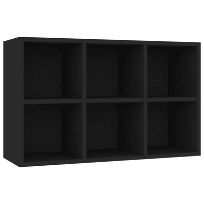 Kirjahylly/senkki musta 66x30x98 cm lastulevy