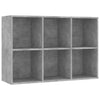 Kirjahylly/senkki betoninharmaa 66x30x98 cm lastulevy