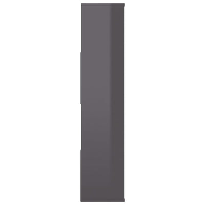 Tilanjakaja/kirjahylly korkeak. harmaa 110x24x110cm lastulevy
