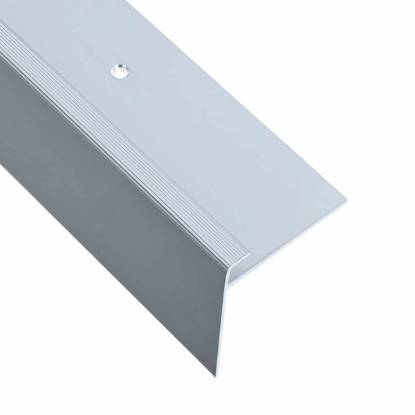 F-muotoiset portaikon suojukset 15 kpl alumiini 90 cm hopea