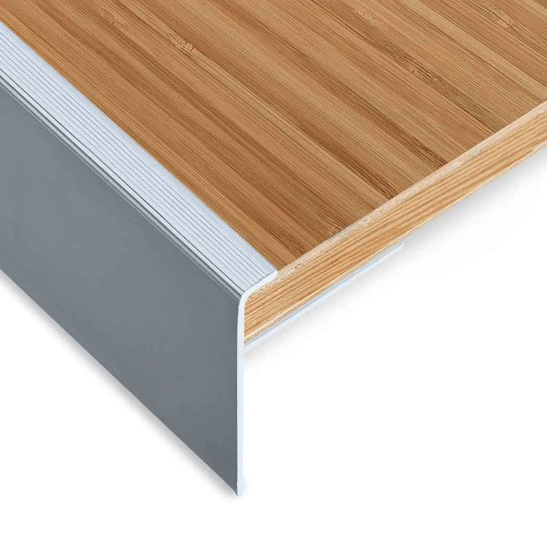 F-muotoiset portaikon suojukset 15 kpl alumiini 90 cm hopea