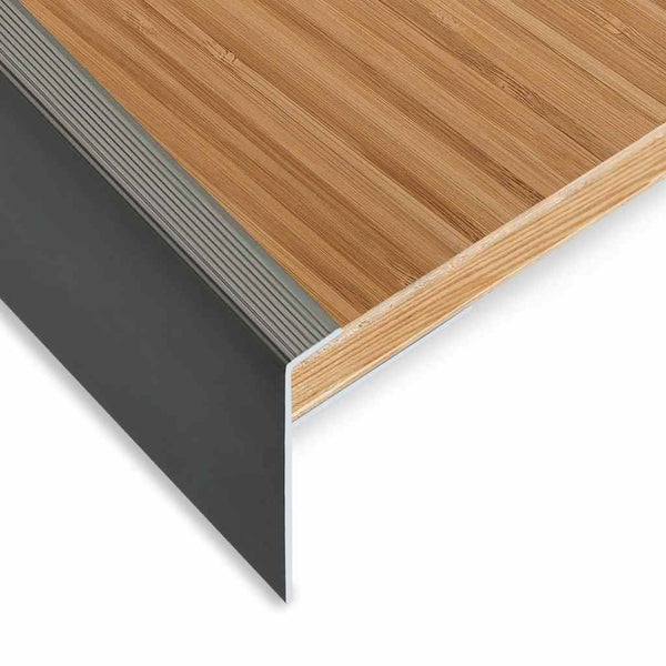 F-muotoiset portaikon suojukset 15 kpl alumiini 90 cm ruskea