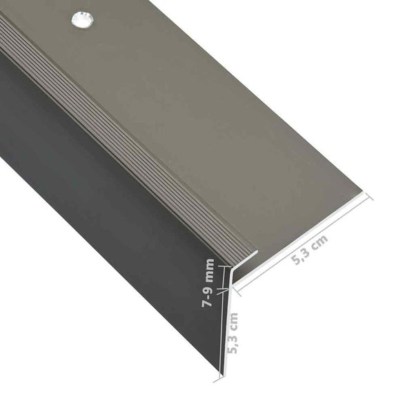 F-muotoiset portaikon suojukset 15 kpl alumiini 90 cm ruskea