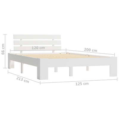 Valkoinen sängynrunko Raicovici 120x200cm (mänty)