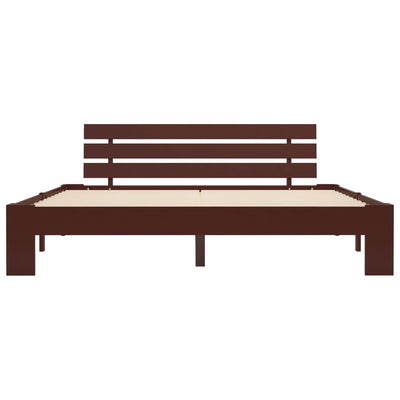 Tummanruskea sängynrunko Raicovici 160x200cm (mänty)