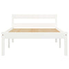 Valkoinen sängynrunko Mazare 90x200cm (mänty)