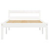 Valkoinen sängynrunko Mazare 100x200cm (mänty)