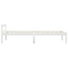 Valkoinen sängynrunko Mazare 100x200cm (mänty)