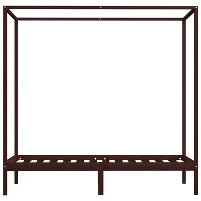 Pylvässänky tummanruskea täysi mänty 100x200 cm