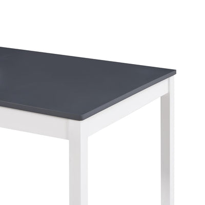 Ruokapöytä valkoinen ja harmaa 140x70x73 cm mänty