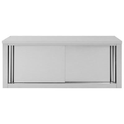 Keittiön seinäkaappi liukuovilla 120x40x50 cm ruostumaton teräs