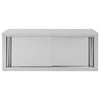 Ruostumaton teräs keittiön seinäkaappi liukuovilla Damiante 120x40x50cm