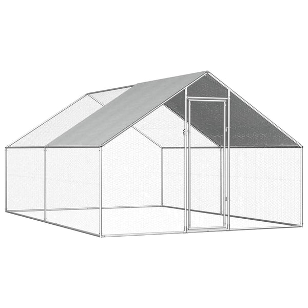 Galvanoitu ulkotilan kanahäkki Katela 2,75x4x1,92 m