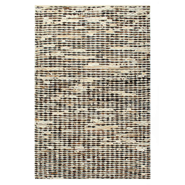Matto aito karvapeitteinen nahka 80x150 cm mustavalkoinen