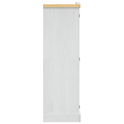 Valkoinen vaatekaappi meksikon mänty corona-sarja Gligor (2 ovea)