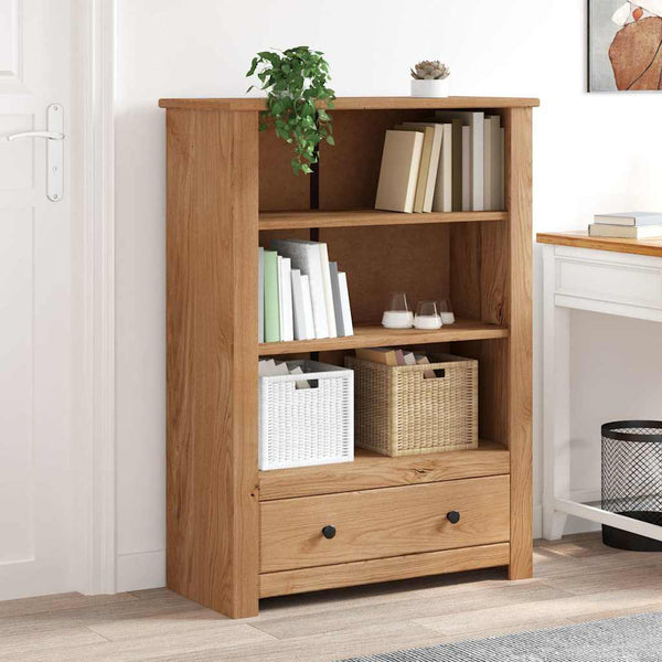 Kirjahylly 80x35x110 cm täysi mänty Panama-sarja