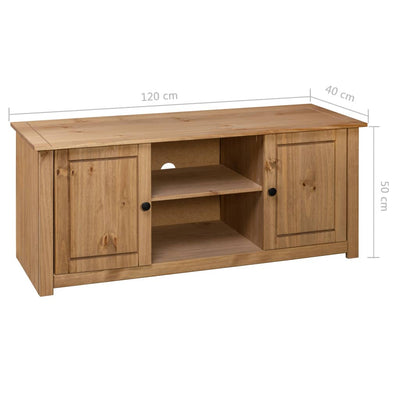 TV-taso 120x40x50 cm täysi mänty Panama-sarja