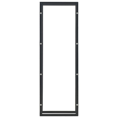 Polttopuuteline musta 50x20x150 cm teräs