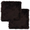 Tuolinpehmusteet 2 kpl ruskea 40x40 cm aito lampaannahka