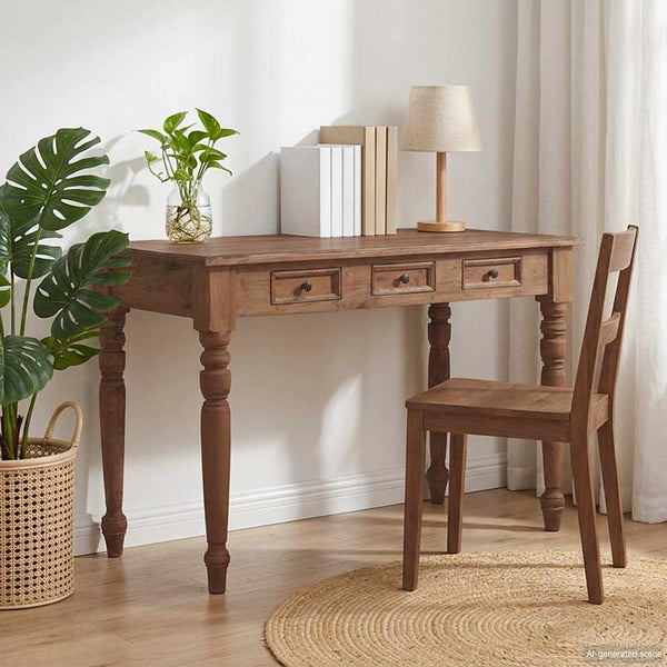 Kirjoituspöytä laatikoilla 117x57x75 cm täysi mahonki