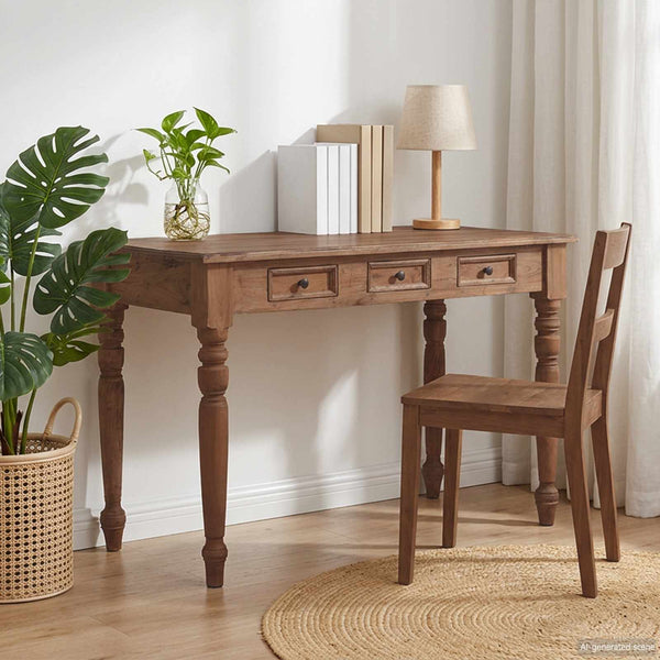 Kirjoituspöytä laatikoilla 117x57x75 cm täysi mahonki