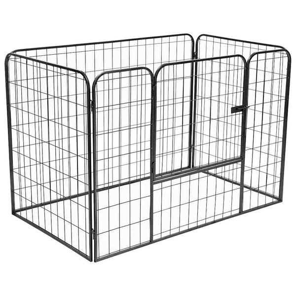 Vankka pentuaitaus musta 120x80x70 cm teräs