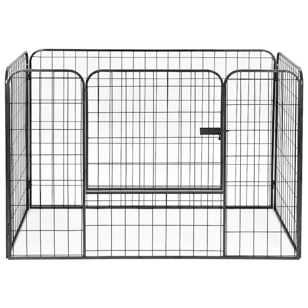 Vankka pentuaitaus musta 120x80x70 cm teräs