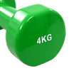 Käsipaino 2 kpl 2x4 kg valurauta vihreä