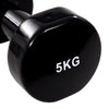 Käsipaino 2 kpl 2x5 kg valurauta musta