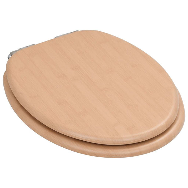 WC-istuin 2 kpl soft close kansilla MDF bambukuosi