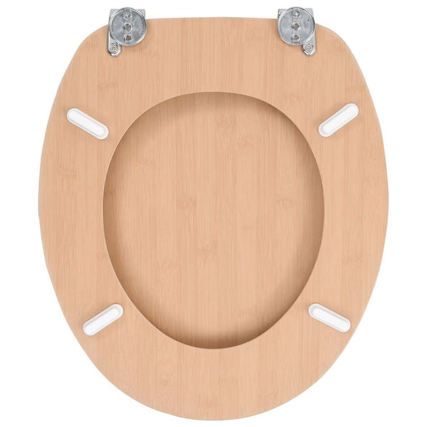 WC-istuin 2 kpl hard-close kansilla MDF bambukuosi