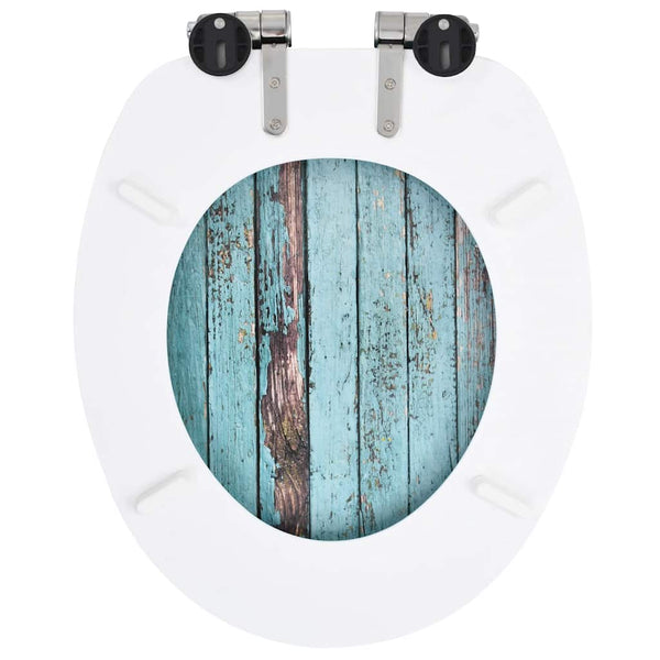WC-istuin 2 kpl soft close kansilla MDF vanha puu -kuosi