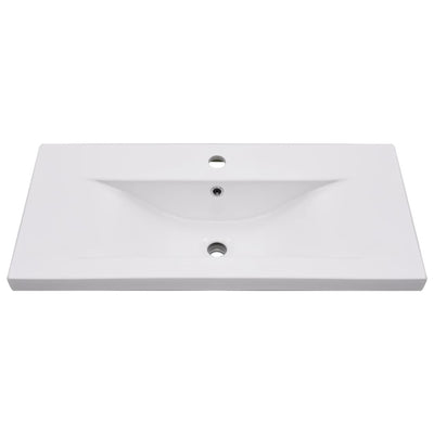 Sisäänrakennettu pesuallas 81x39,5x18,5 cm keraaminen valkoinen