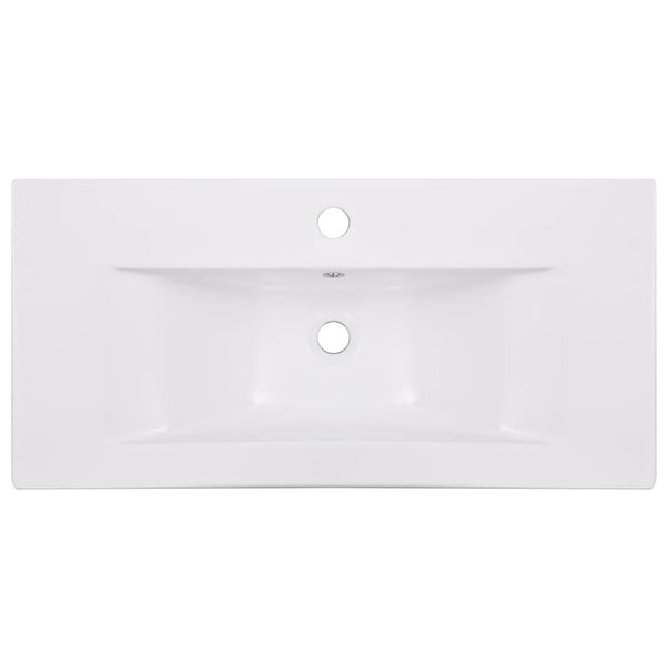 Valkoinen sisäänrakennettu pesuallas Alessandra 81x39,5x18,5cm (keraaminen)