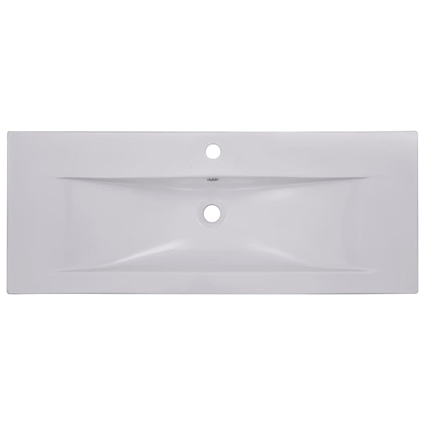 Valkoinen sisäänrakennettu pesuallas Alessandra 101x39,5x18,5cm (keraaminen)