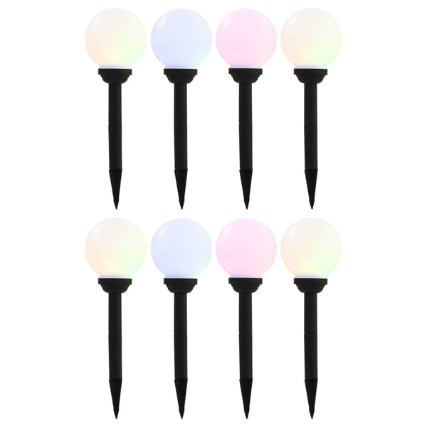 Väriä vaihtava led-aurinkokennovalaisin Filotie 15cm (8 kpl, pyöreä, rgb)
