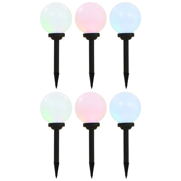Väriä vaihtava led-aurinkokennovalaisin Less 20cm (6 kpl, pyöreä, rgb)