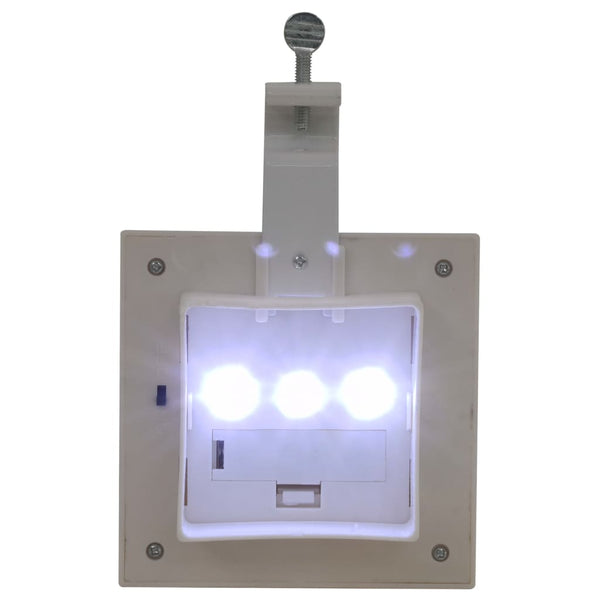 Valkoinen ulkoaurinkokennovalaisin Marinta 12cm (12 kpl led neliö)