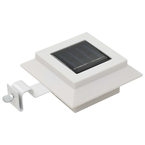 Valkoinen ulkoaurinkokennovalaisin Marinta 12cm (12 kpl led neliö)