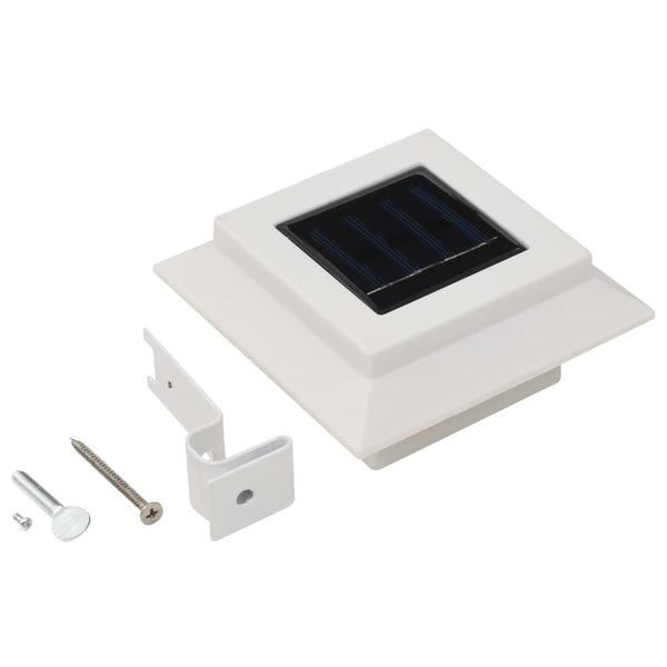Valkoinen ulkoaurinkokennovalaisin Marinta 12cm (12 kpl led neliö)
