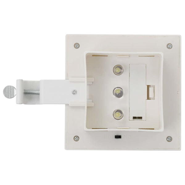 Valkoinen ulkoaurinkokennovalaisin Marinta 12cm (12 kpl led neliö)