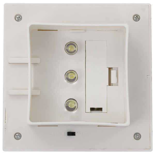 Valkoinen ulkoaurinkokennovalaisin Marinta 12cm (12 kpl led neliö)