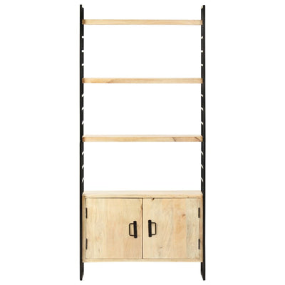 Kirjahylly 4 tasoa 80x30x180 cm täysi mangopuu