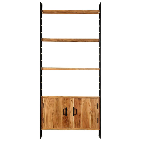 Kirjahylly 4 tasoa 80x30x180 cm karkea mangopuu
