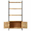 Kirjahylly 4 tasoa 80x30x180 cm karkea mangopuu