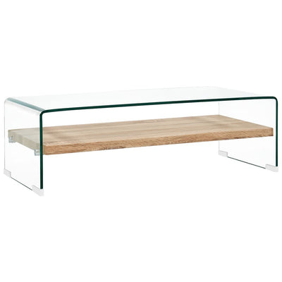 Sohvapöytä kirkas 98x45x31 cm karkaistu lasi