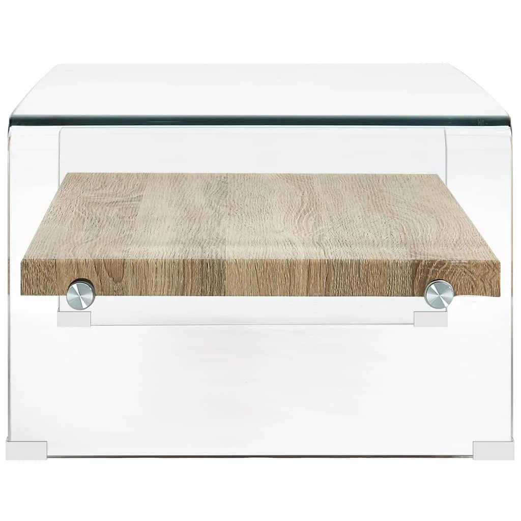 Kirkas sohvapöytä Hajna 98x45x31cm (karkaistu lasi)